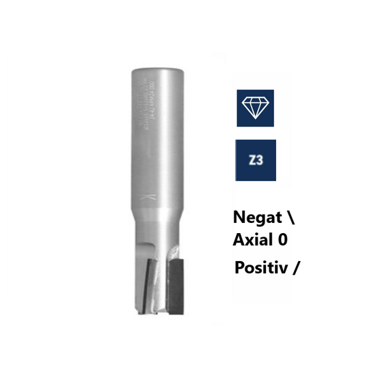 DT-3 PCD kāta frēze Z=3