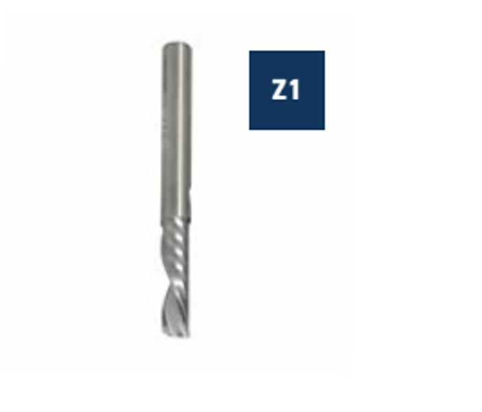 Z=1 DownCut Spirālfrēze