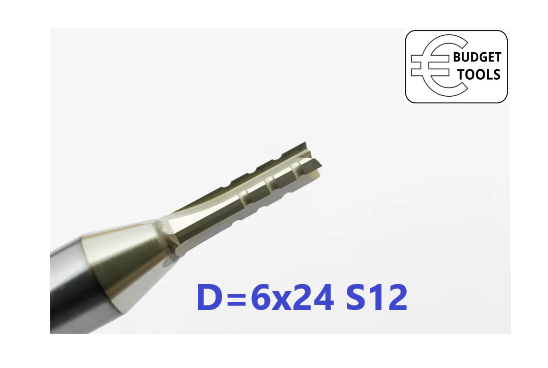 Kāta frēze Z=3 D6x24 S12 ar pārklājumu PVD