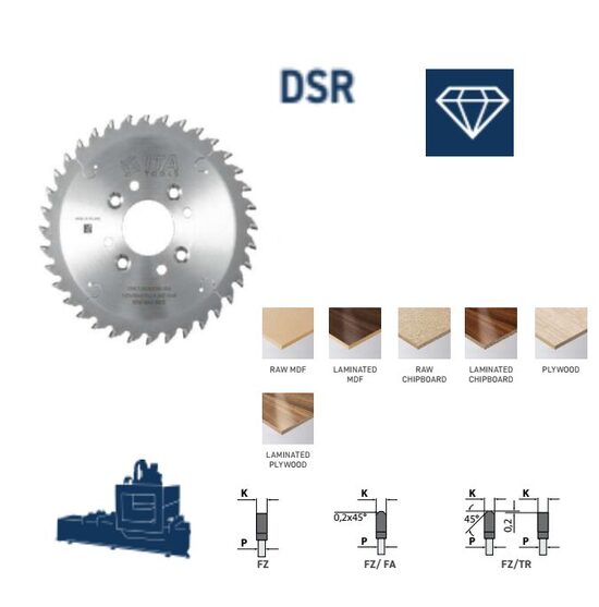 DSR, zāģripa CNC , PCD H4.0 , H6.0