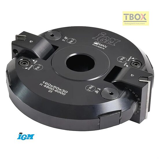 IGM regulējama leņķa frēze F607, D160x50 d30 ALU
