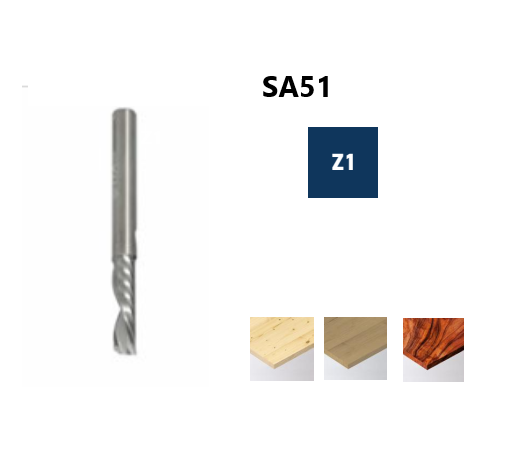 SA51 Spirālfrēze DownCut Z1 RH