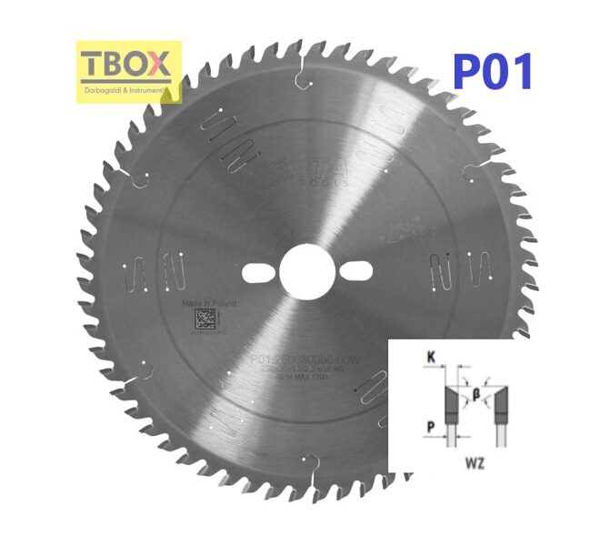 ITA TOOLS Zāģripas ITZ.P01, Šķērszāgēšanai Z=ATB