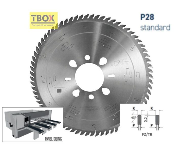 P28, ITA TOOLS zāģripa plātņu apstrādei Z=TR/FL 