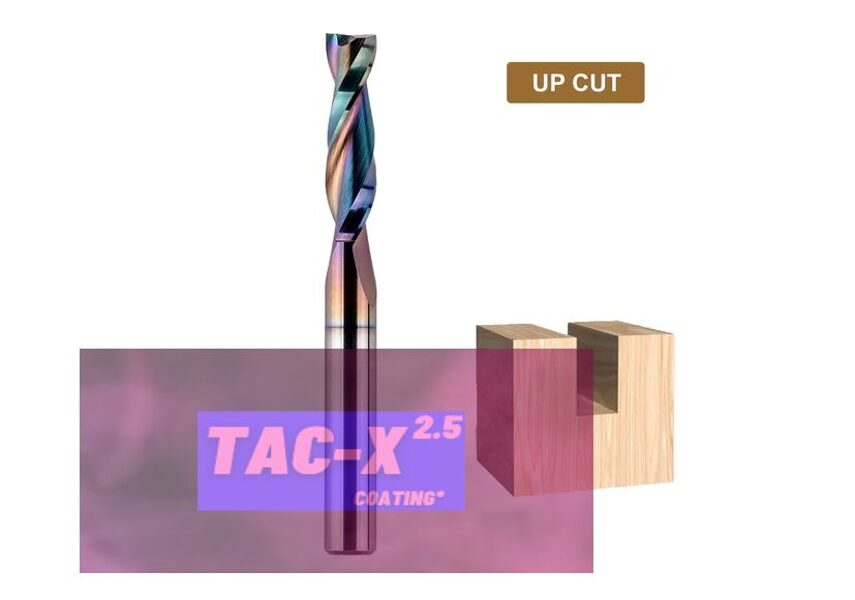 TAC-X2.5 Spirālfrēze D8.0x32 Z2 Upcut, coating